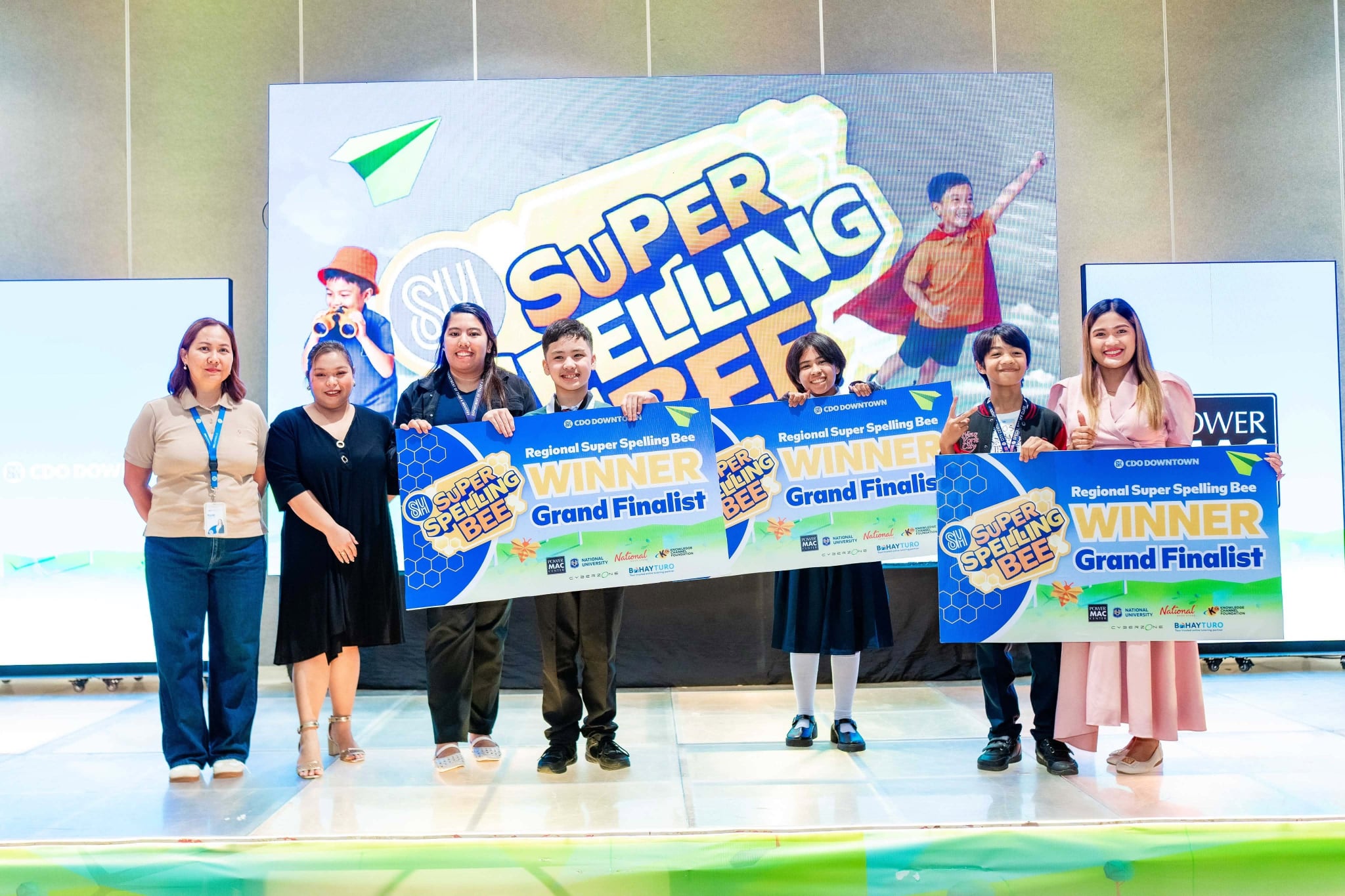 Winners of the Super Spelling Bee at SM CDO Downtown